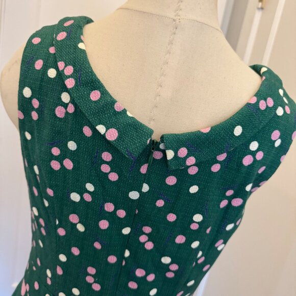 Boden Martha Shift Sleeveless Polka Dot Dress Sap Green Dandelion Size 6 - Picture 7 of 15